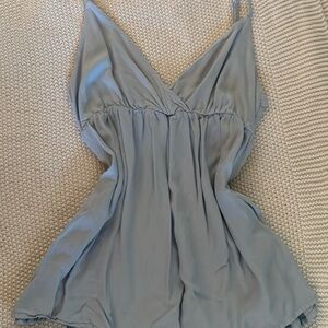 Brandy Melville Light Blue Flowy Camisole Top
